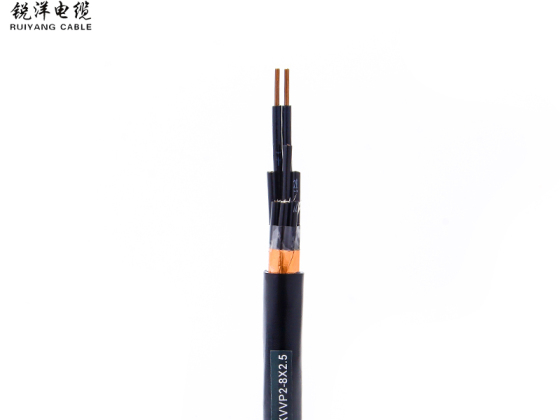 Câble de commande KVVP2 à conducteur en cuivre, isolé et gainé PVC, avec blindage en ruban d'acier