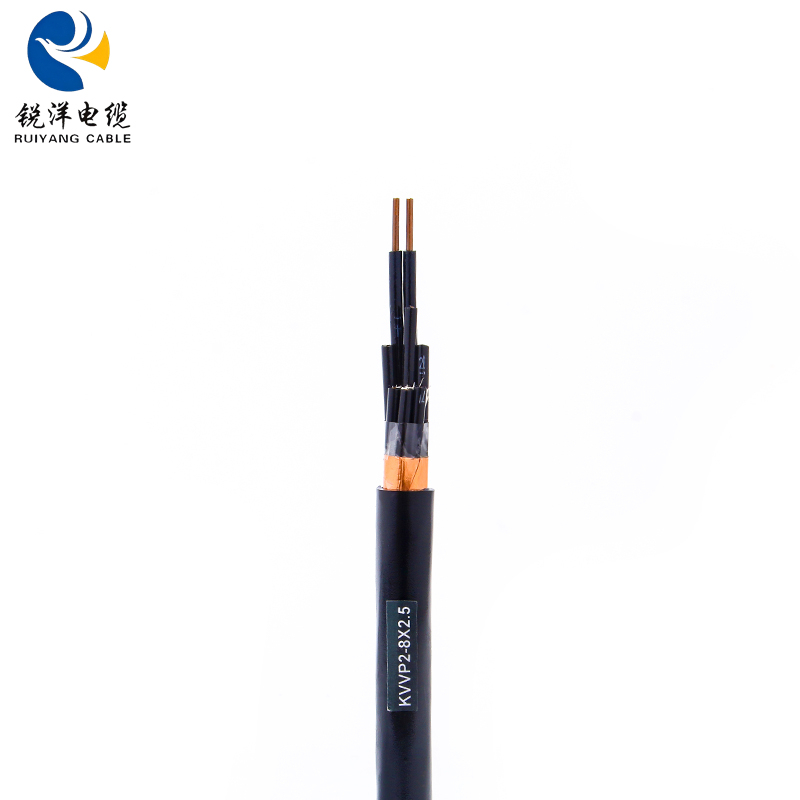 كابل تحكم كيه في في بي 2-موصل نحاسي معزول ومغلف بمادة بولي فينيل كلوريد مع شريط فولاذي