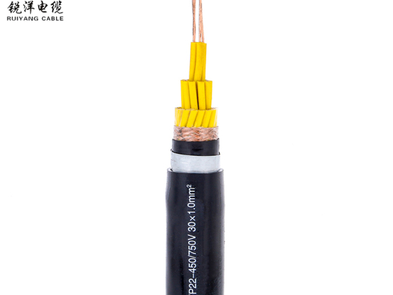 Câble de commande KVVP22 - Blindé par une tresse en acier et gainé de PVC