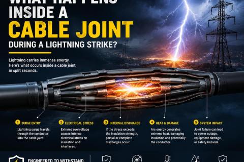 What Happens Inside a Cable Joint During a Lightning Strike?