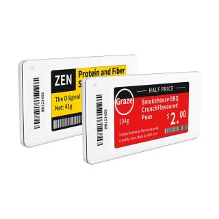 Étiquettes de bord d'étagère électroniques multilingues de 2,66 pouces Série Slim