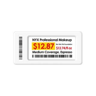 Etiqueta de prateleira eletrônica de 2,13 polegadas 4 cores Série Lite