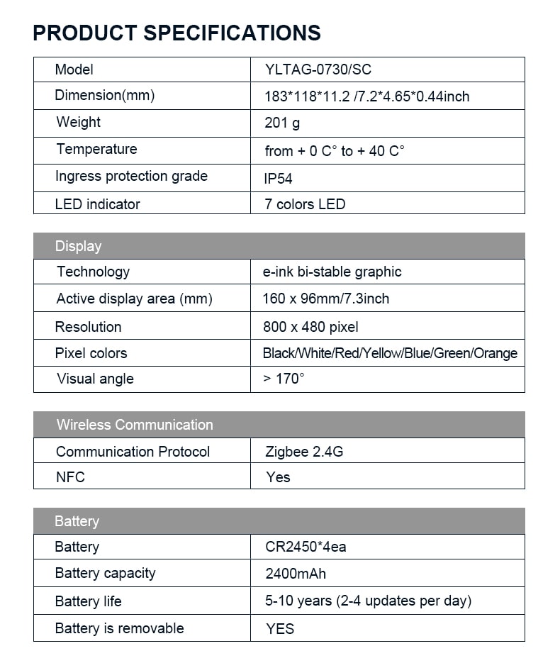 7 color digital price label