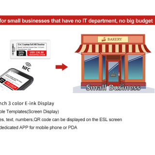 Mobile controlled E-ink Digital Label 2.9inch