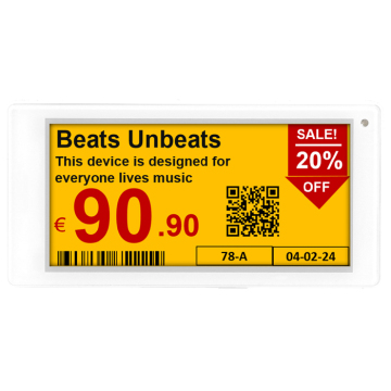 3.5 inch B/W/R/Y Four Colors ESL