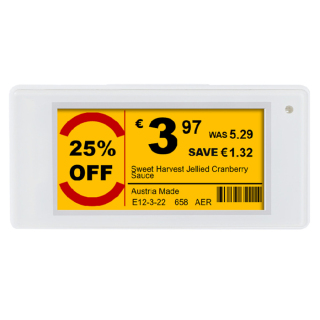 2.13 inch B/W/R/Y Four Colors ESL