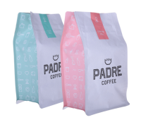 Flat bottom plastic packaging bag