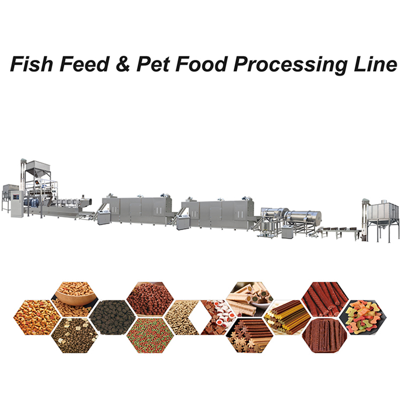 Twin Screw Extruder Floating Fish Feed Pellet Machine