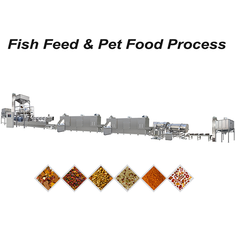 Línea de producción de máquina de fabricación de comida de pescado flotante automática