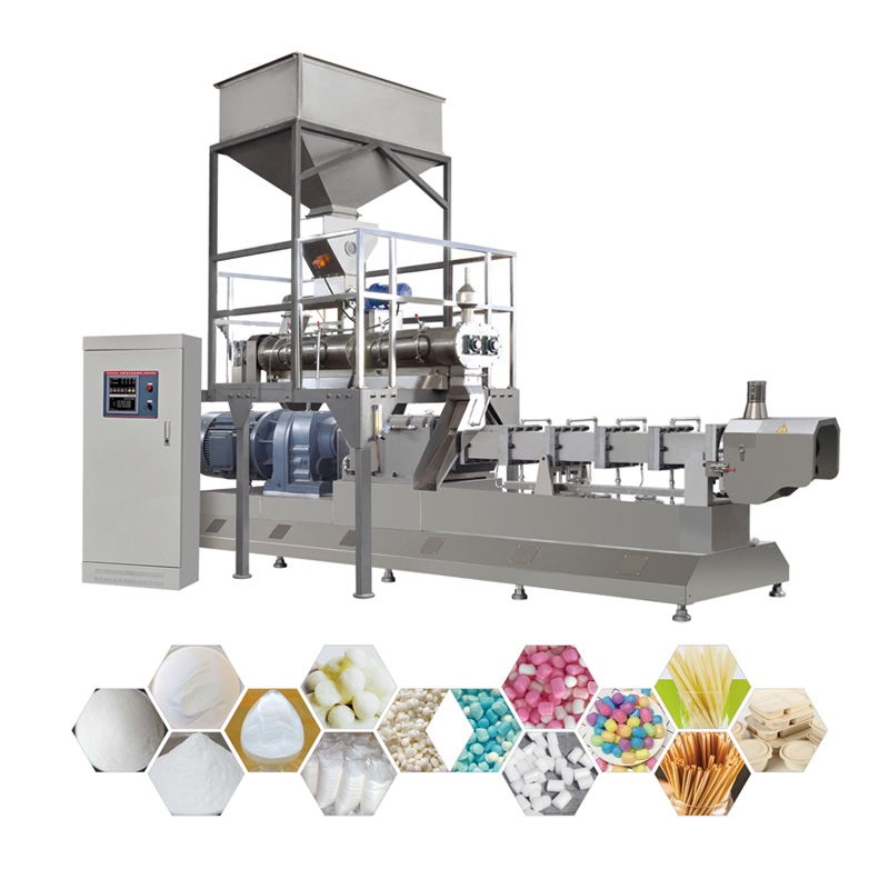Degradable packaging materials production line