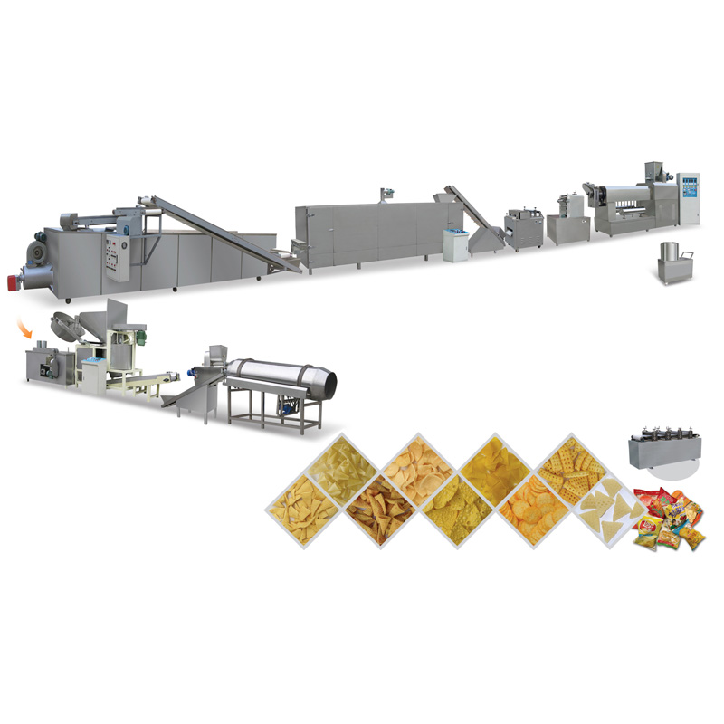 Various Shape Fried Snack Food Extruder Processing Machine