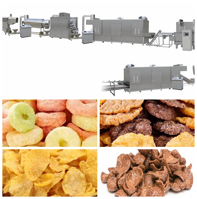 Corn flakes breakfast cereal production line