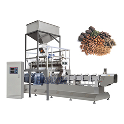 The Characteristic of Twin Screw Extruder with Conditioner for Making the Pet Food