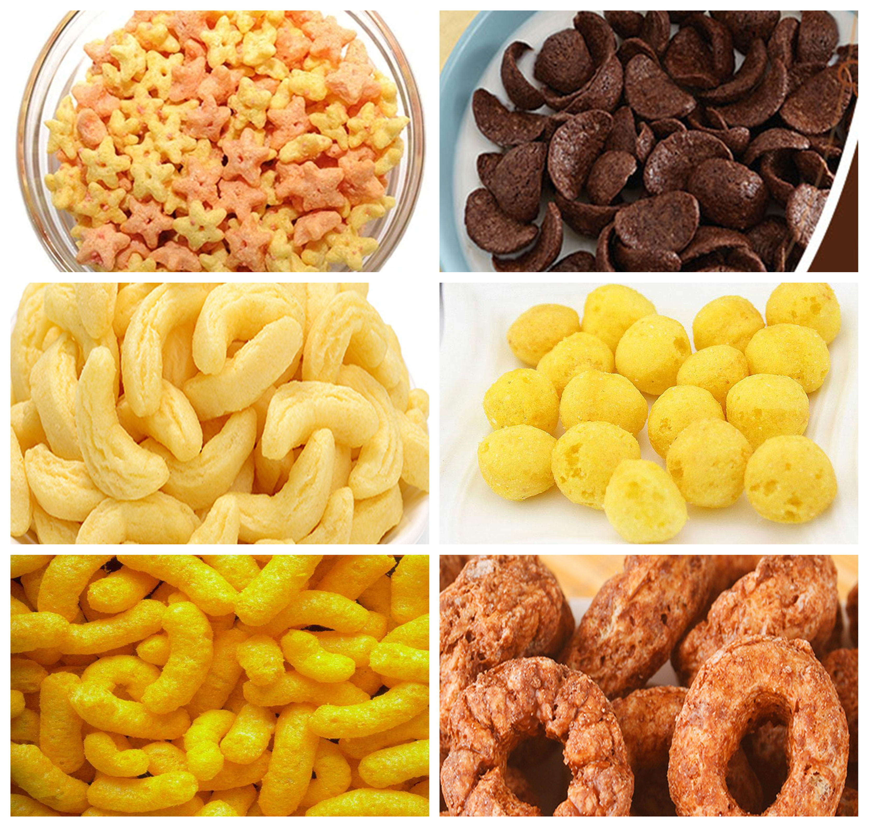 Single screw extrusion snack production line Single screw extrusion snack production line