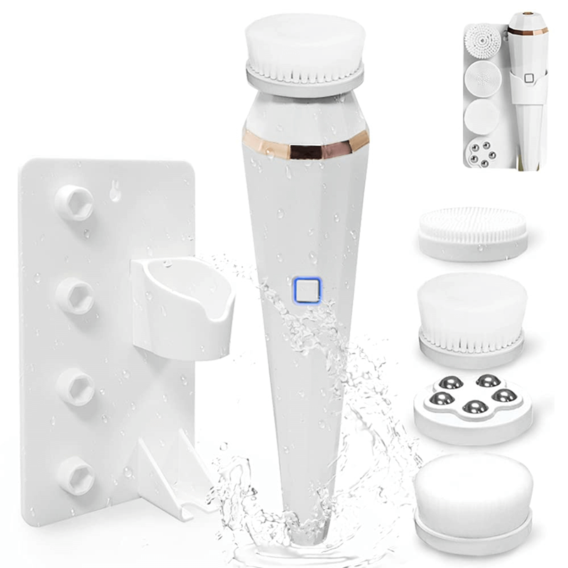 Electric Sonic Spin Spa Facial Cleansing Brush 4 in 1 kit