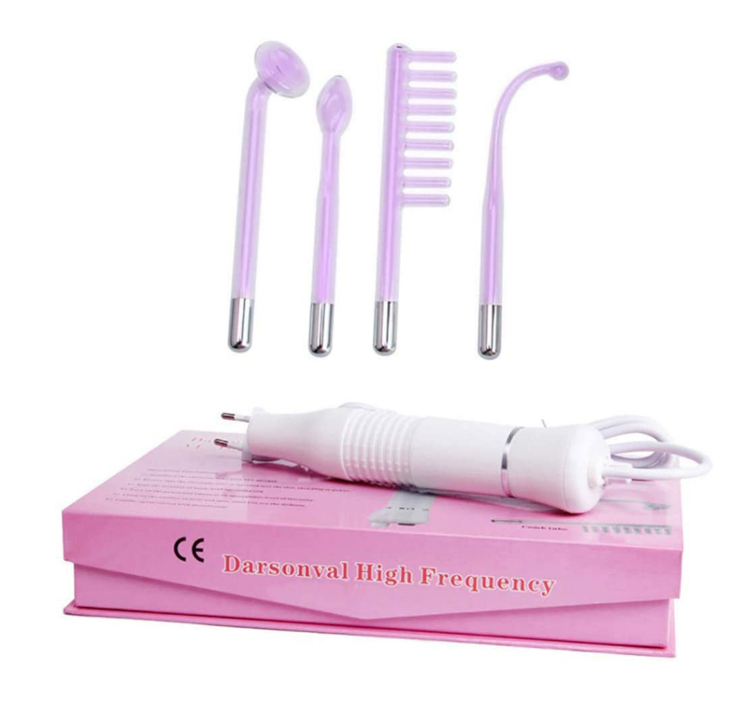 Darsonval Microcurrent Therapy Wand 4 Electrodes for Face Body Hair