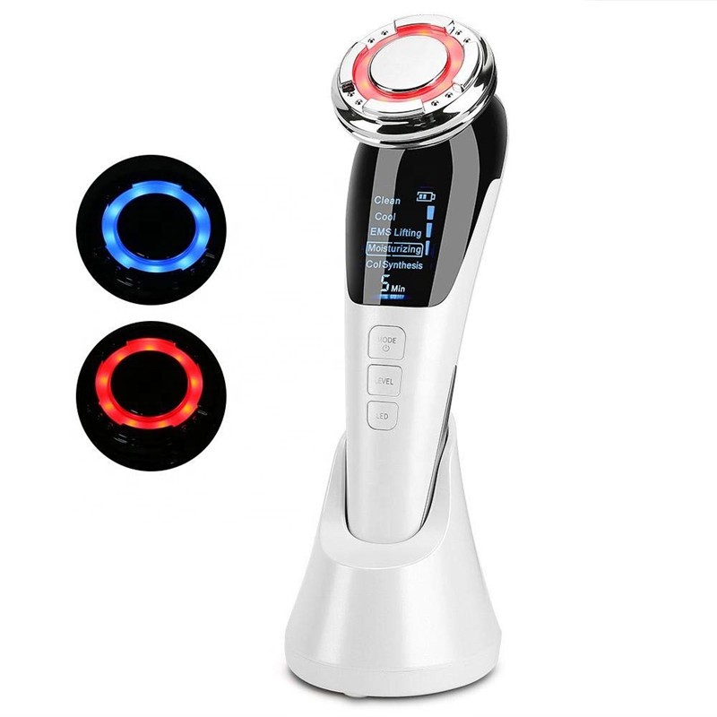 EMS Facial Massager LED light therapy Skin Tightening Hot Cool Skin Care Beauty Device
