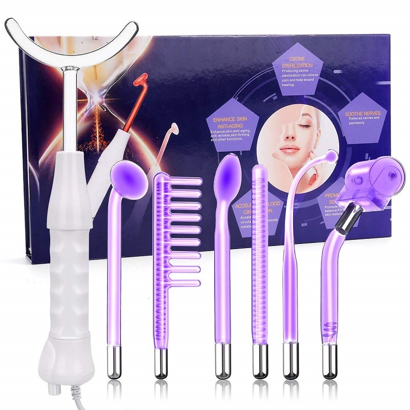 Portable 7 in 1 High Frequency Facial Machine for Acne Treatment