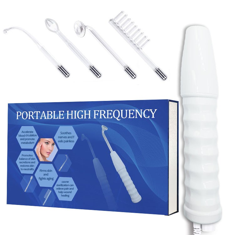 Portable Handheld Ozone High Frequency Facial Machine With 4 Wands