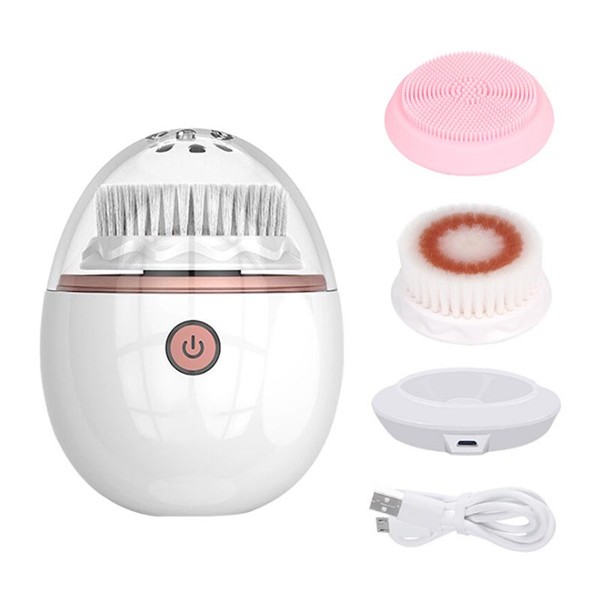 Waterproof sonic Vibration facial cleansing brush Wireless Charging