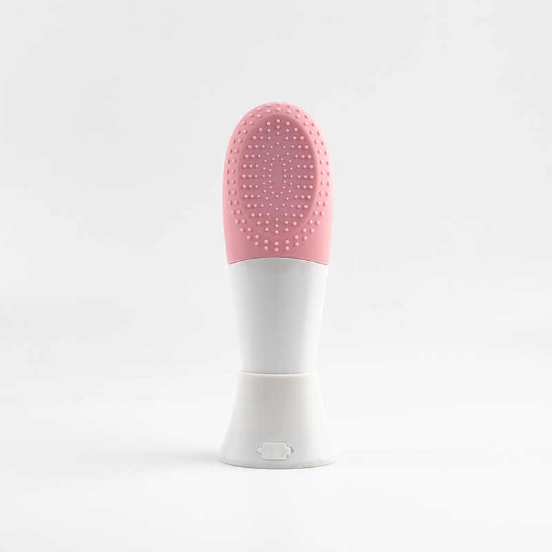 Warm Heating Sonic Facial Cleansing Brush Silicone Massager