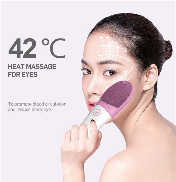 Silicon face brush with heating