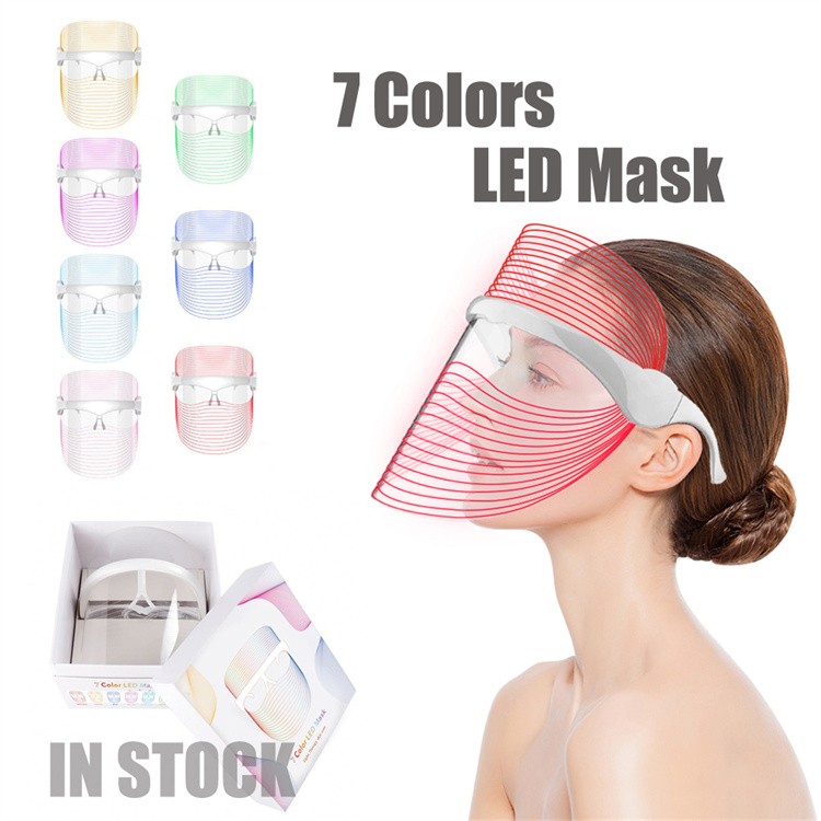 Китай 7-цветная светодиодная маска для лица, светотерапия, фотонное косметическое устройство для лица, производитель