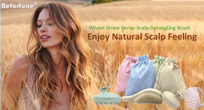 wheat straw scalp massager
