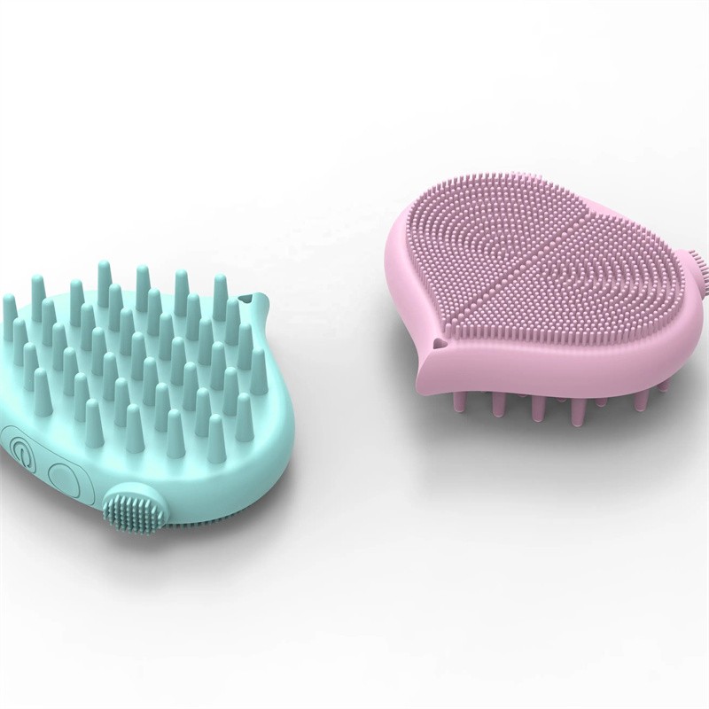 Китай Водонепроницаемая 3D-кремниевая вибрирующая щетка для массажа головы и лица для очищения лица, производитель