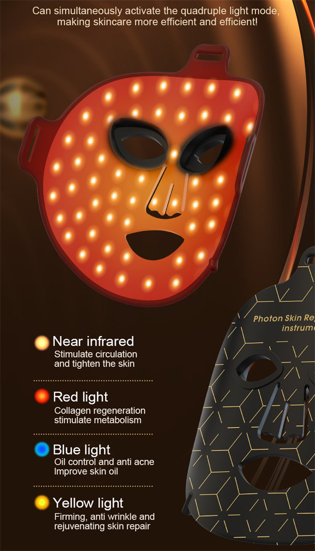 folable silicon led face mask