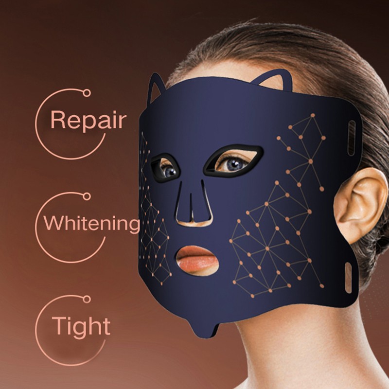 Китай 7-цветная силиконовая светодиодная маска для терапии красным светом для домашнего использования косметическое оборудование, производитель