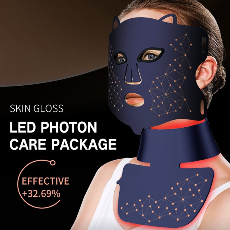 Китай 7-цветная силиконовая светодиодная маска для терапии красным светом для домашнего использования косметическое оборудование, производитель