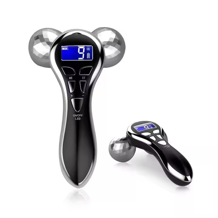 360 Rotate Wrinkle Remover Microcurrent Face Lift Roller Massager Skin Rejuvenation Beauty Device Skin Care Handheld Massager