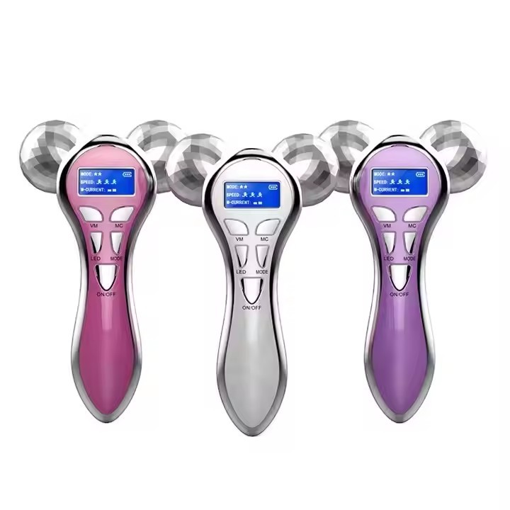 360 Rotate Wrinkle Remover Microcurrent Face Lift Roller Massager Skin Rejuvenation Beauty Device Skin Care Handheld Massager