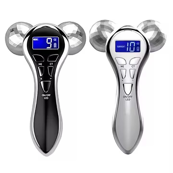 360 Rotate Wrinkle Remover Microcurrent Face Lift Roller Massager Skin Rejuvenation Beauty Device Skin Care Handheld Massager