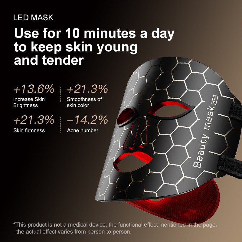 Revitalize Your Skin with the 7 Colors LED Silicone Face Therapy Mask for Skin Rejuvenation