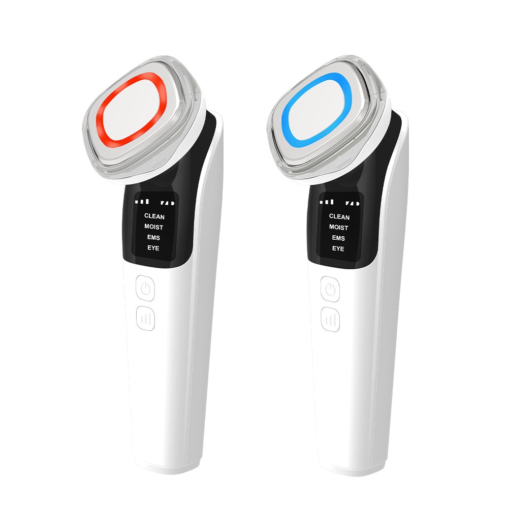 Hot Sales 2025 Skin Tightening Tool Warm Massage EMS Cleansing Lifting Machine Vibration for Face and Eyes Beauty Device