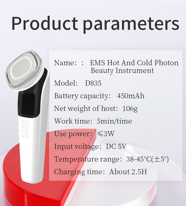 Hot Sales 2025 Skin Tightening Tool Warm Massage EMS Cleansing Lifting Machine Vibration for Face and Eyes Beauty Device