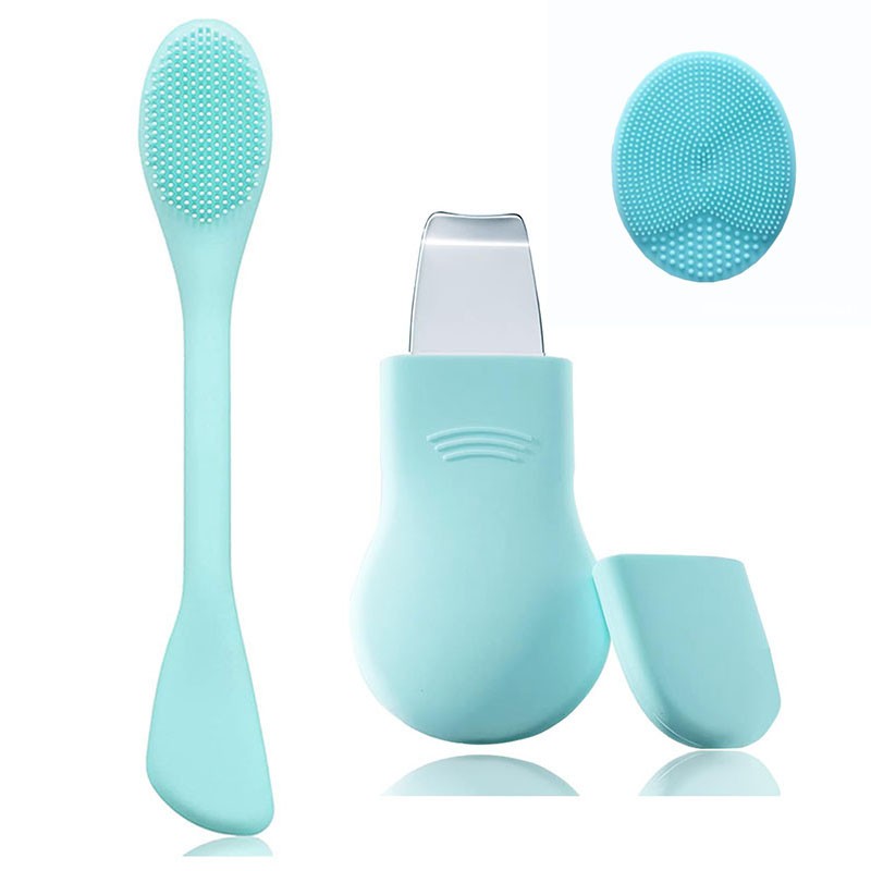 2025 New Silicone Face Nose Blackhead Remover Sets Stainless Steel Pimple Scraper Deep Clean Skin Care Shovel Pore Removing