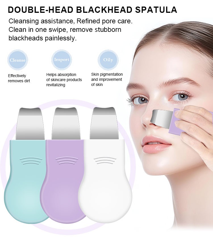 2025 New Silicone Face Nose Blackhead Remover Sets Stainless Steel Pimple Scraper Deep Clean Skin Care Shovel Pore Removing