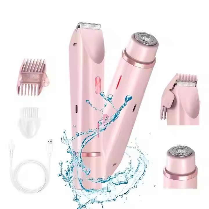 New 2025 Type-C Ipx7 Waterproof Hair Shaver for Women and Men Electric Hair Trimmer for Household Use With Replaceable Tool Head