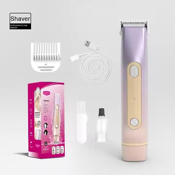 2025 Hot Selling Beauty Epilator Product Dual Head Electric Razor Hair Shaver Easily Remove Leg Hair Trimmer at Home Use