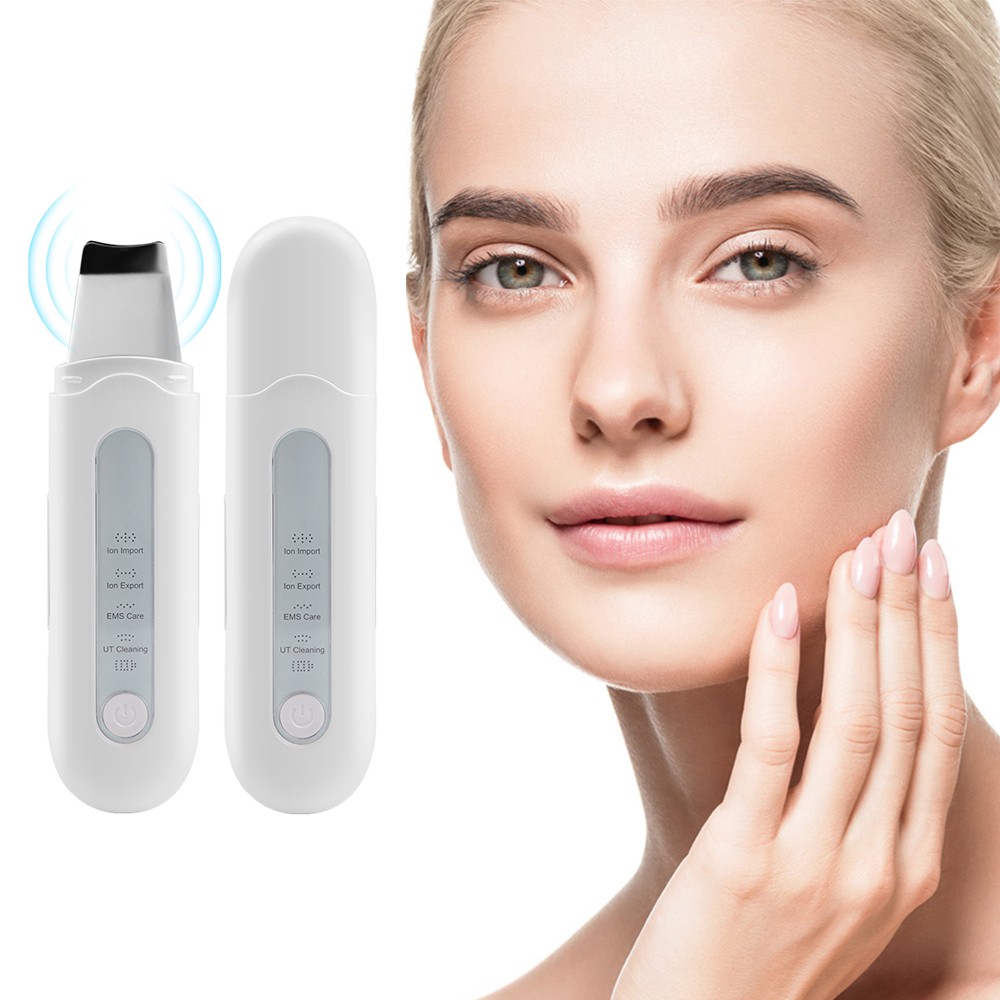 Ultrasonic Skin Scrubber for Home Use Unlock Smooth Skin with Blackhead Removal Pores Cleansing and Face Spatula Extraction