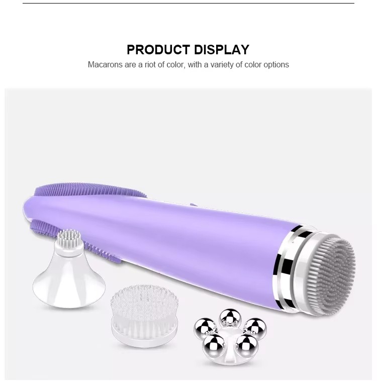 New Product Multifunctional Facial Cleansing Brush and Warm Massager Electric Facial and Eye Hot Compress Massager Beauty Device