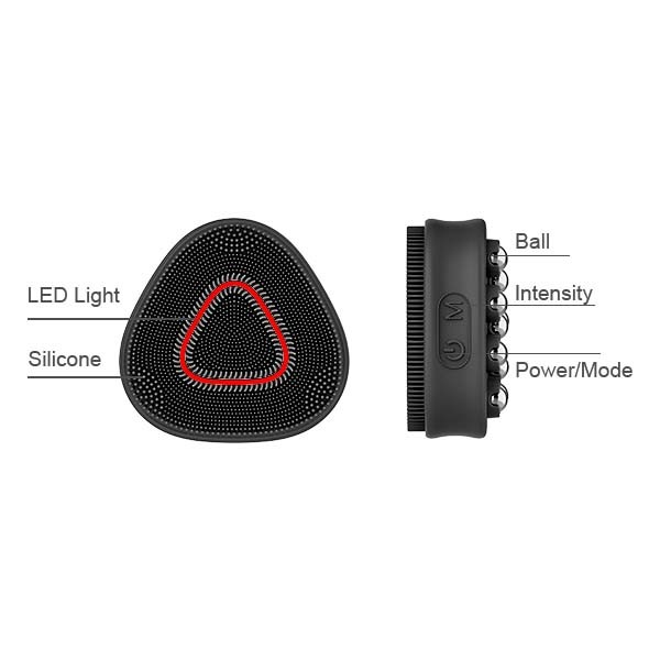 Mini Portable Cleansing Device Facial Cleansing Massage Brush Blackhead Removal Device ABS Material Facial Exfoliators