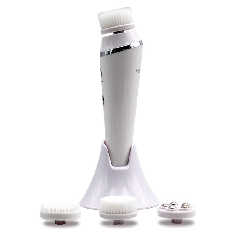 New Arrival Facial Massager 4 in 1 Electric Facial Cleaning Brush Device Sonic Wireless Face Cleansing Brush for Home Use