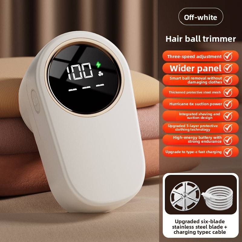 Home Use ABS Lint Remover Machine Hair Ball Trimmer Ball Trimmer Digital Display Hair Remover Clothes Shaver Rechargeable