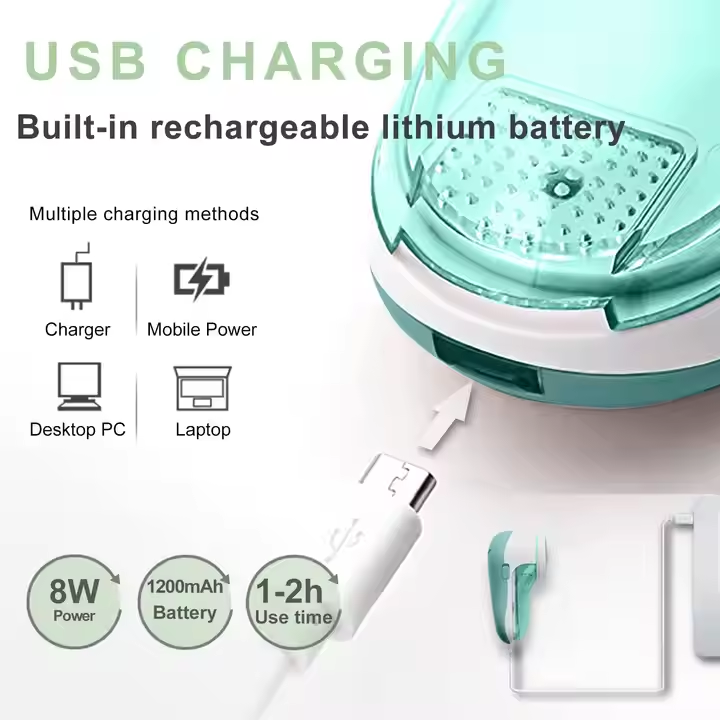 Portable and Rechargeable 3-blade Electric Lint Remover for Household As Well As Travel Use