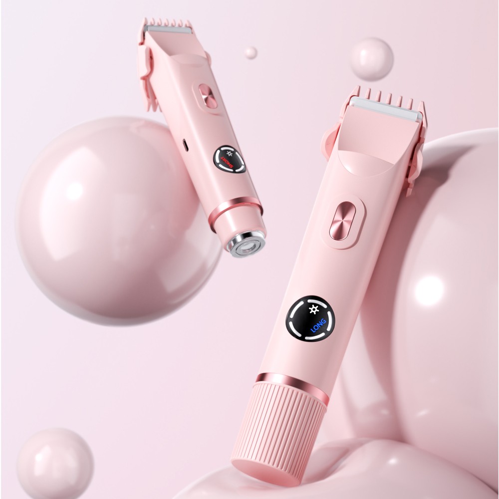 Portable Painless Epilator Device USB Home Use Electric Lady Hair Shaver with Dual Head Hair Trimmers & Clippers
