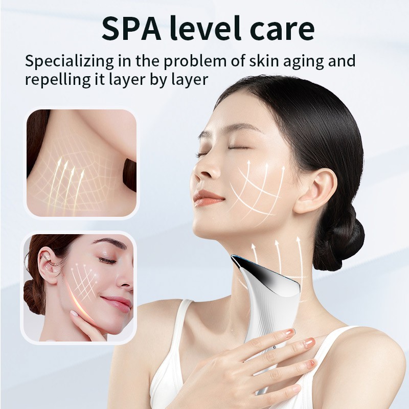 New Wireless Face & Neck Lifting Massager 3 LED Lights EMS Winkle Removal Neck Massage Rechargeable for Skin Care